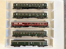 5x Fleischmann N 8132 8133 8131 8135 DRG Personenwagen Reichsadler LICHT OVP TOP