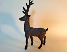 Deko Hirsch Rentier Figur Glitter 31cm Weihnachten