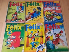 Felix Nr.619, 628, 632, 668, 718, 748 - Konvolut 6 Comichefte mit Sammelseiten
