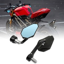 7/8'' Motorrad Spiegel Lenkerendenspiegel Blau Glas für Ducati 848 1098 1198