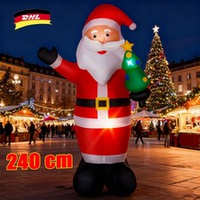 Weihnachtsmann Aufblasbarer Weihnachten 240cm LED Beleuchtung Selbstaufblasbar