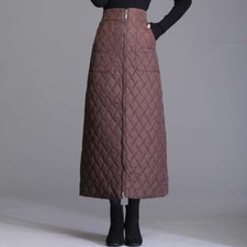 Damen Gepolstert Rock Gesteppt