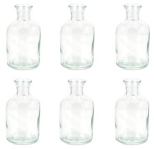 6 Glasflaschen Blumenvasen