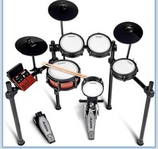 Alesis Nitro Pro E Schlagzeug mit Stuhl und Donner Drum Practice Pad