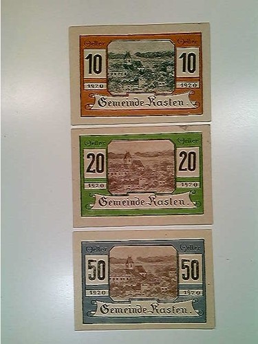 Notgeld gemeinde kasten - notgeld,,