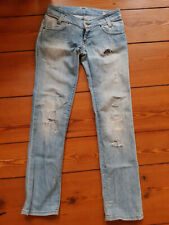 Lee Boyfriendjeans "Leola straight", used look mit Löchern