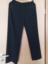 Damen Plissee-Hose Schwarz
