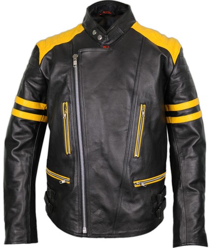 Retro motorrad lederjacke - lederjacke, mit