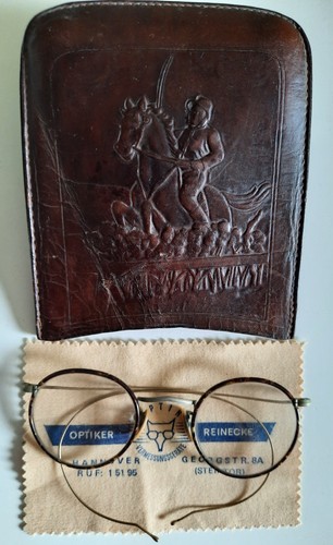 Antike windsorbrille set etui - set,