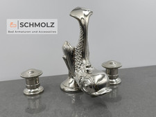 THG PARIS "Dauphin" 3-Loch Waschtischarmatur - Nickel - Delphin