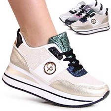 Damen Keilabsatz Sneaker Keil