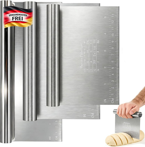 Edelstahl teigschaber set - set, 3