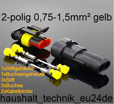 ?Superseal Stecker Set Seal gelb 0,75 - 1,50mm² Motorrad Auto LKW Boot Car?