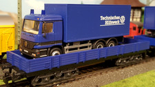 535   Märklin " THW " Niederbordwagen mit THW-LKW guter Zustand