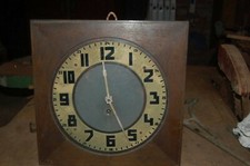 Wanduhr um 1930 Eiche Glas funktioniert 