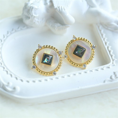 D18 ohrringe abalone muschel - ohrringe,