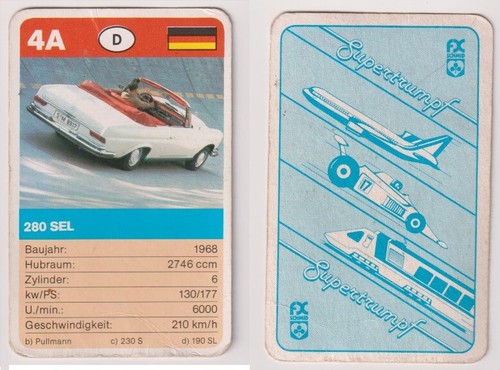 Ersatzkarte auto quartett - ersatzkarte,