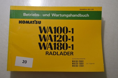 B020 komatsu betriebs und - -, betriebs-