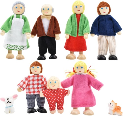 Puppenfamilie holz figuren - holz,