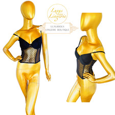 SWAROVSKI-CRYSTALS CORSAGE by Wolford S Cup C black schwarz Lingerie mit Glitzer