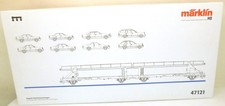 Märklin H0 47121 Doppel-Autotransportwagen DB, mit 8 Autos beladen, KK   Y22