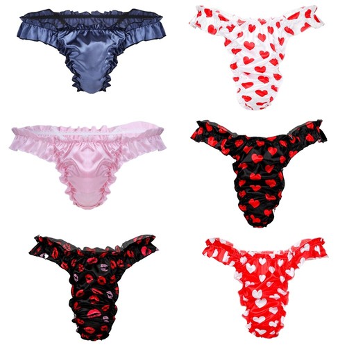 Herren dessous satin frilly - herren,