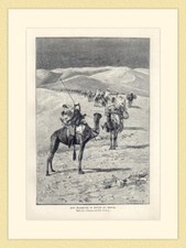 Eine Begegnung im Gebiete der Tuareg von Alb. Richter Holzstich GL II 800