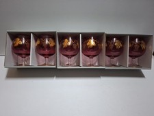 6 Kristall Gläser Bohemia Brandy Rubin Originalverpack 
