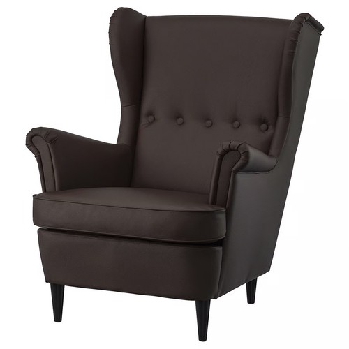 Ohrensessel leder braun - ohrensessel,