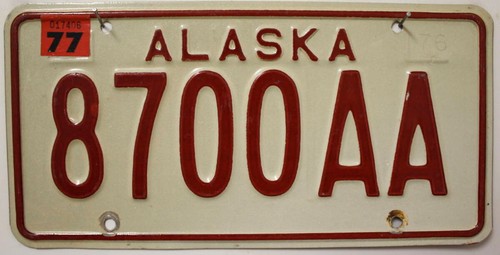 Alaska nummernschild usa - alaska,