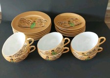 Teeservice 6 Personen Geisha Japan Nippon Nichi Hon Taisho frühe Showa Vintage