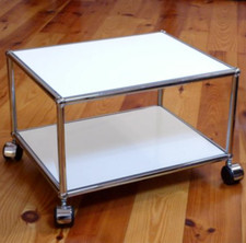 * USM Haller Büro Druckertisch * Beistelltisch Couchtisch TV Wagen * Reinweiß * 