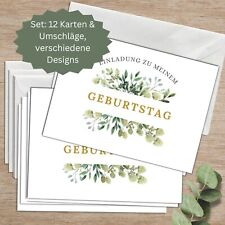 12x Einladungskarten mit 12x