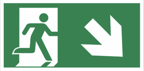 Fluchtweg notausgang schild - fluchtweg,