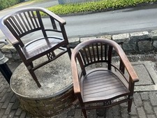 2 x Gartenstuhl Lounge Sessel Holzstuhl,Armlehnen,immer in meinem Besitz,stabil 