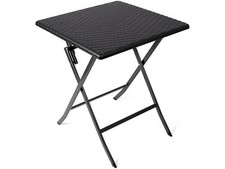 Gartentisch 13006, HDPE, Rattanoptik, quadratisch, 61,5 x 61,5 x 73 cm - B