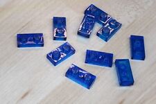 10 blau durchsichtige Lego