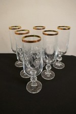 Bohemia Sektgläser Goldrand 6