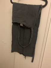 Damen Wickelrock – 100% Leinen, Dunkelgrau