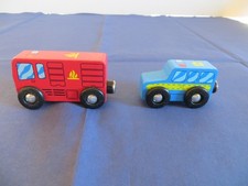 Holzeisenbahn-Ersatzteile – 2 Autos mit Magnet, für BRIO, Eichhorn etc. #19