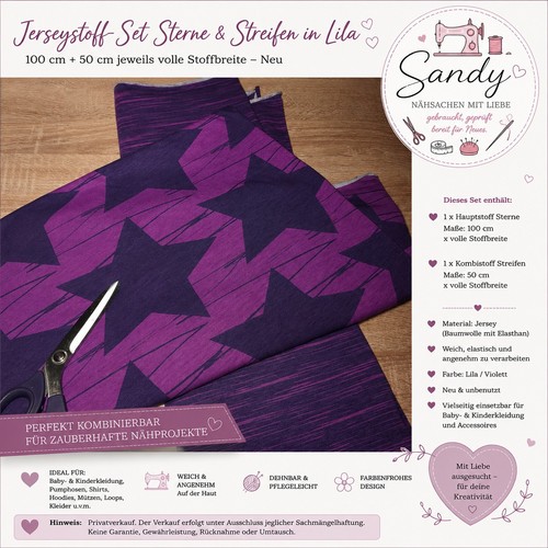 Jerseystoff set sterne - 🌟,