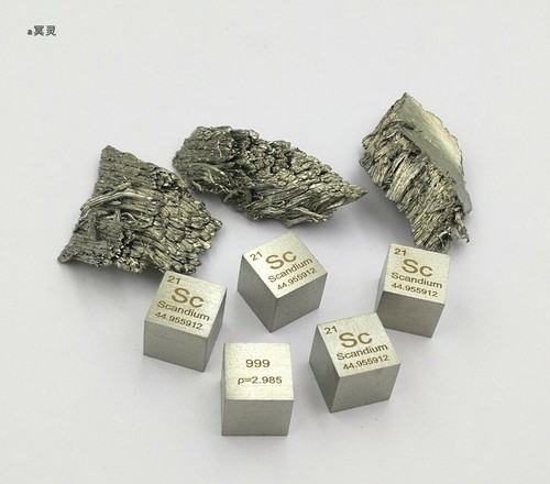 Metal scandium cube mm - metal, sc