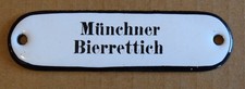 Altes originales  Emaille Schubladenschild  TANTE EMMA Münchner Bierrettich