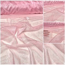 Organza Stoff Glitzer Rosa