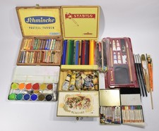 KÜNSTLERFARBEN SET Schmincke Pastellkreide Pelikan Ölkreide Ölfarben Wasserfarbe