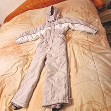 Schneeanzug, Skianzug, FUNBOARD, Gr. 128, flieder/weiß, Kapuze, gut erhalten