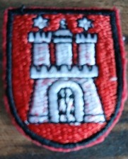 Landeswappen HAMBURG Patch Aufnäher  4 X 3,5 Cm