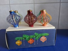 DDR Christbaum Schmuck-~Lauscha -~mehrfarbig aus Plaste Fadenkugeln-~OVP