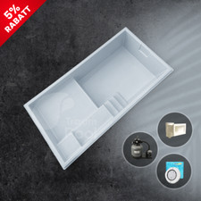 GFK Pool, Schwimmbecken 5 x 2,6 x - 0,4-1,1 m Einbaubecken Fertigpool HERSTELLER