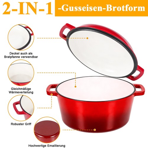 Emailliert gusseisen topf - emailliert,